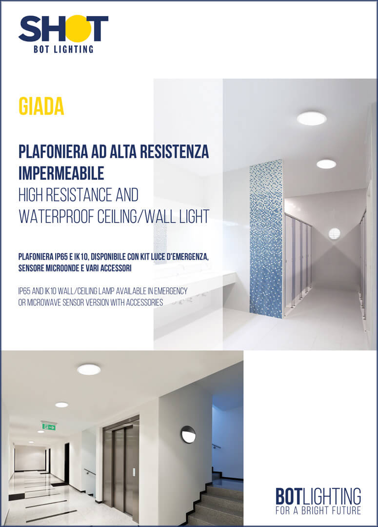 GIADA - HIGH RESISTANCE AND WATERPROOF CEILING/WALL LIGHT